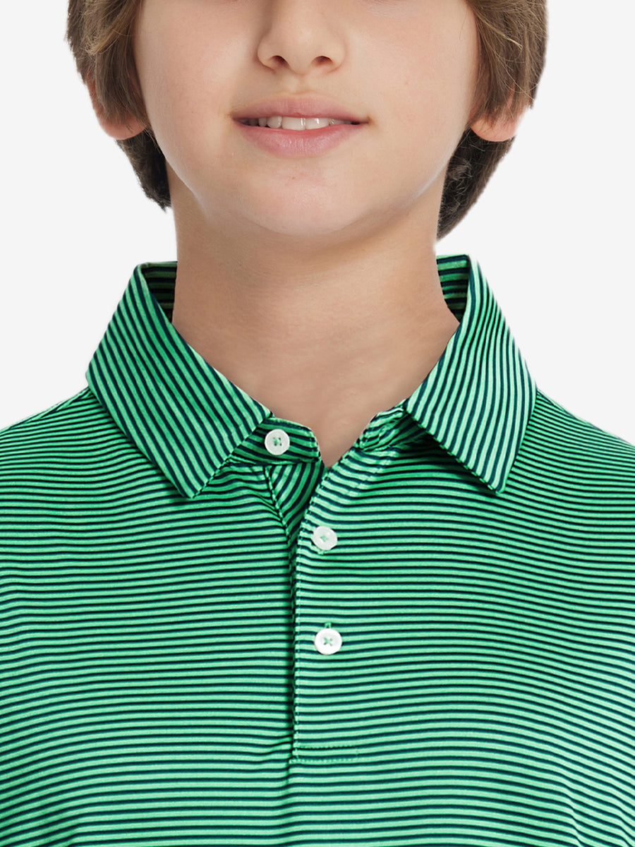 Youth Striped Performance Polo Shirt – view 8