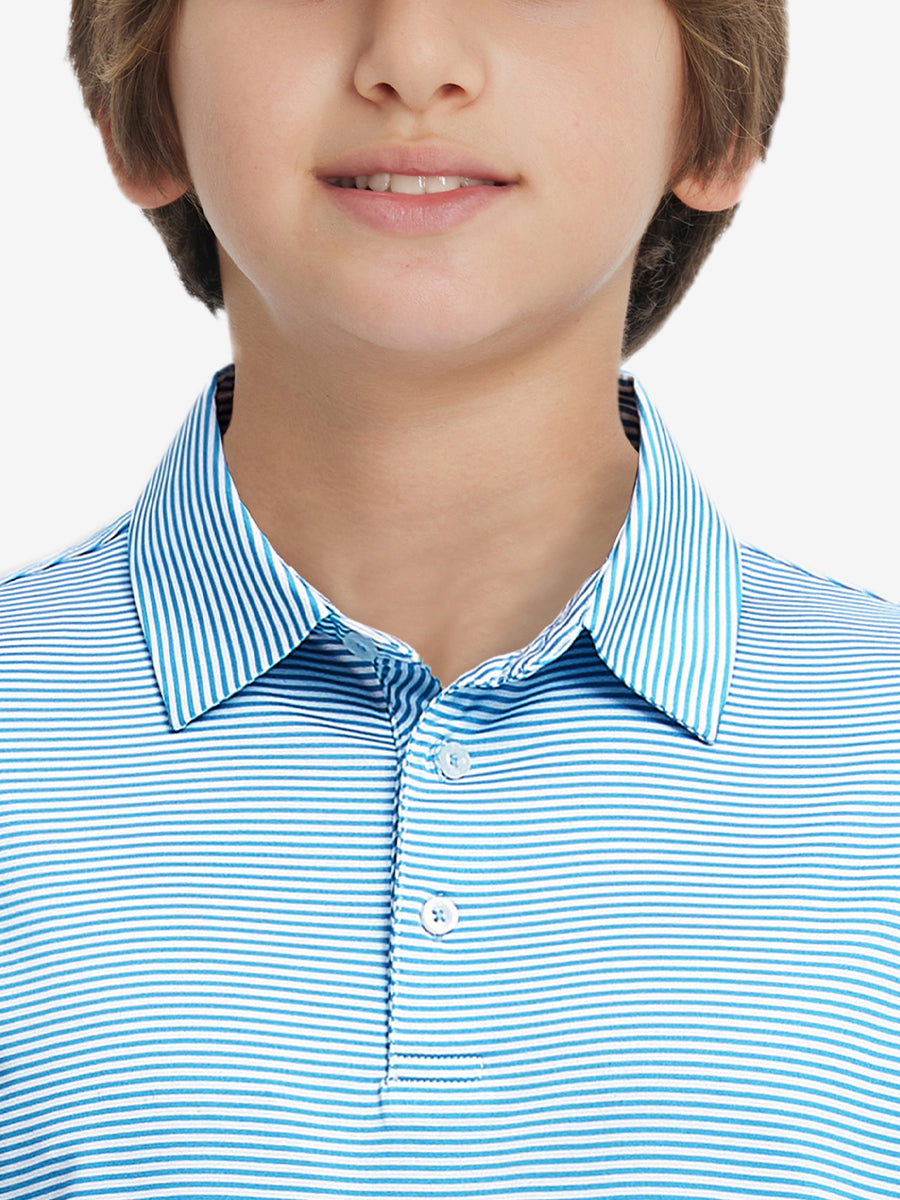 Youth Striped Performance Polo Shirt – view 57