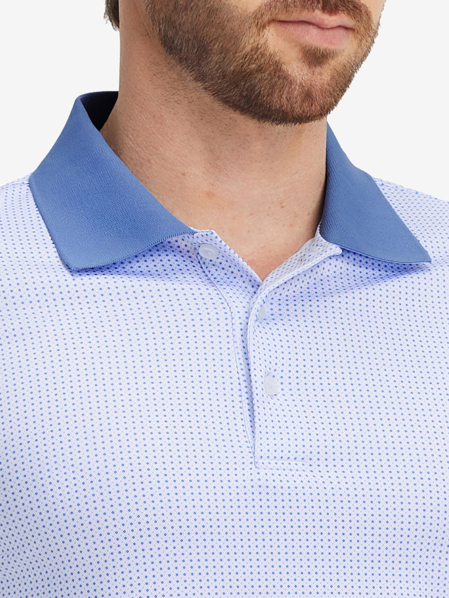 Men's Ribbed Collar Printed Golf Polo Shirt – view 18