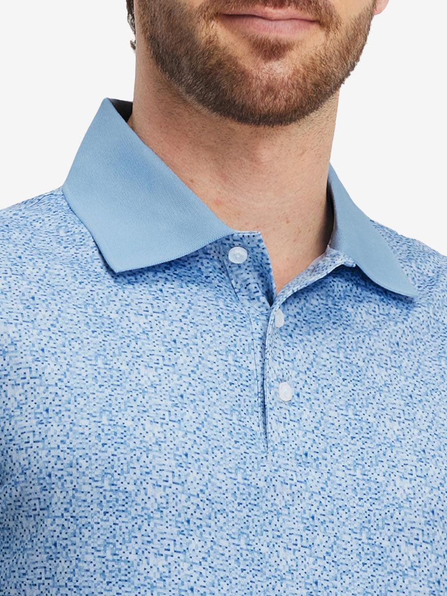 Men's Ribbed Collar Printed Golf Polo Shirt – view 50