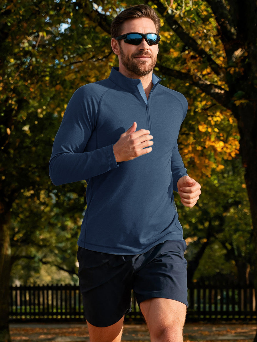 Men's Heather Athletic Quarter Zip Sweatshirt – view 36