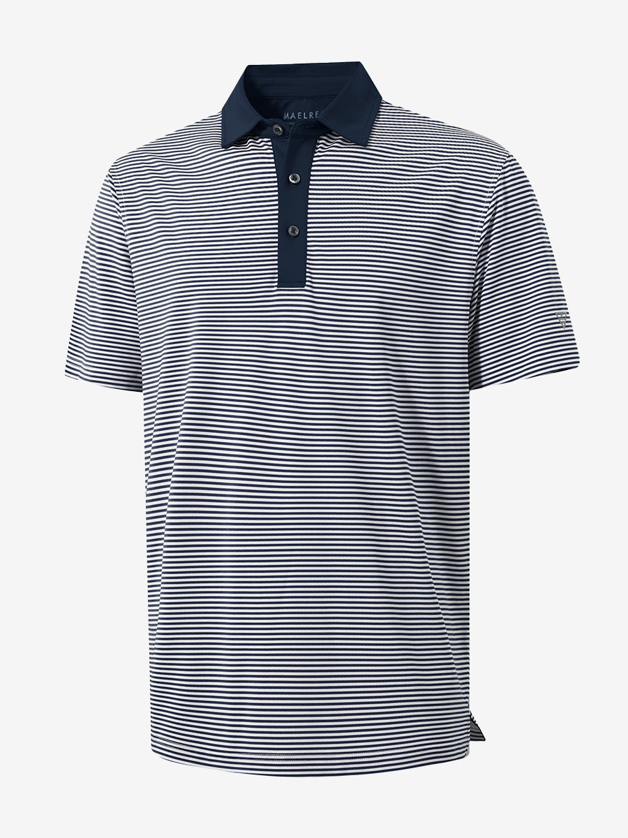 Men's Two-Tone Striped Quick-Dry Polo Shirt – view 67