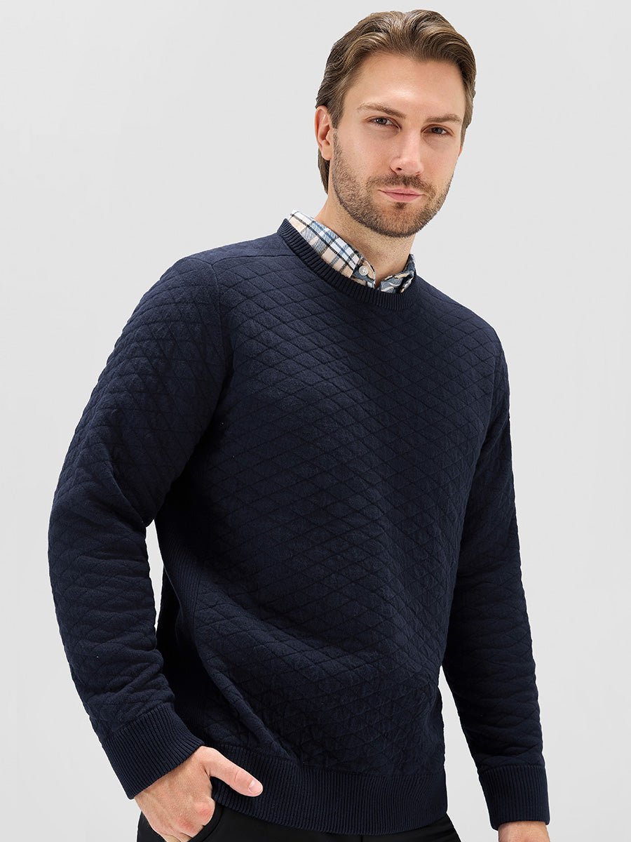 Men's Heavyweight Cotton Knit Crew Neck Jumper – view 31