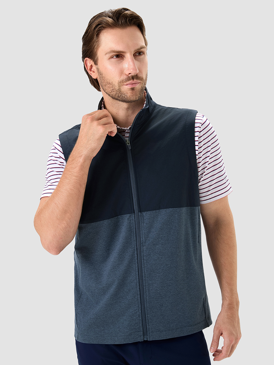 Men's Colour Block Full-Zip Golf Gilet – view 33