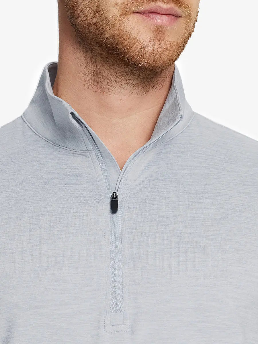 Men's Melange Quarter Zip Pullover – view 8
