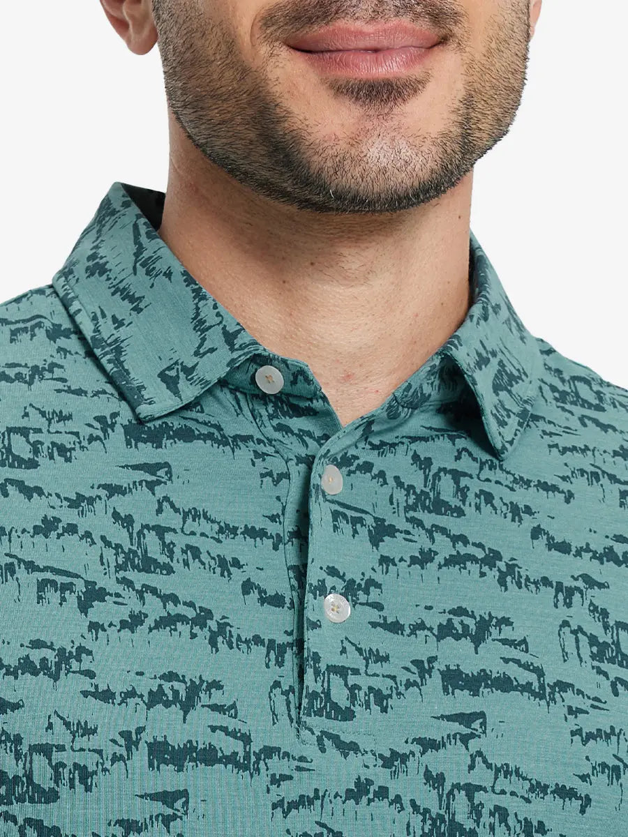 Men's Heather Print Golf Polo Shirt – view 2