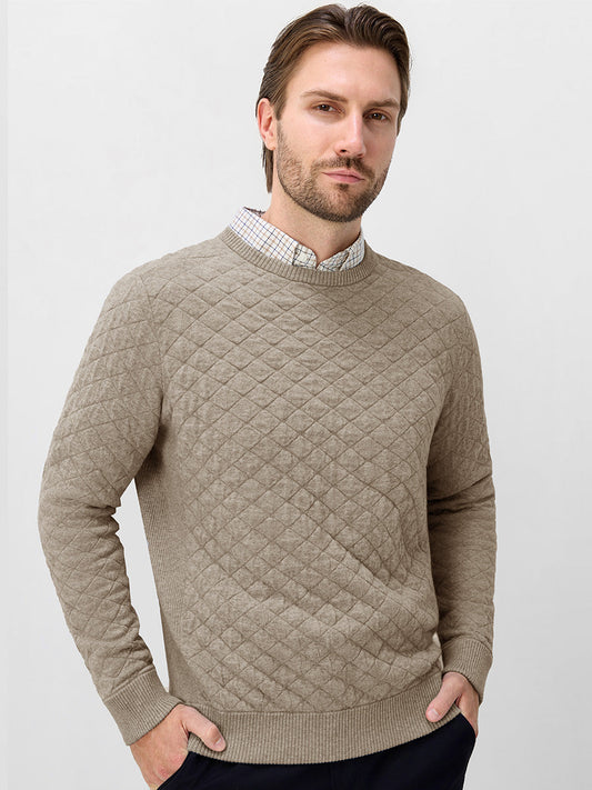 Men's Heavyweight Cotton Knit Crew Neck Jumper – view 1