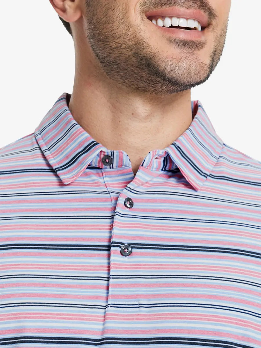 Men's Yarn-Dyed Striped Golf Polo Shirt – view 8