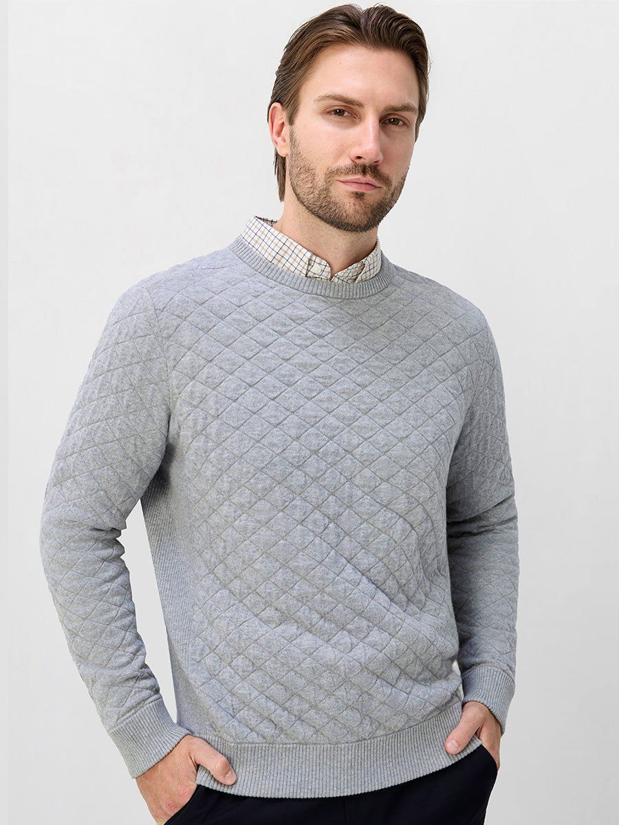 Men's Heavyweight Cotton Knit Crew Neck Jumper – view 21