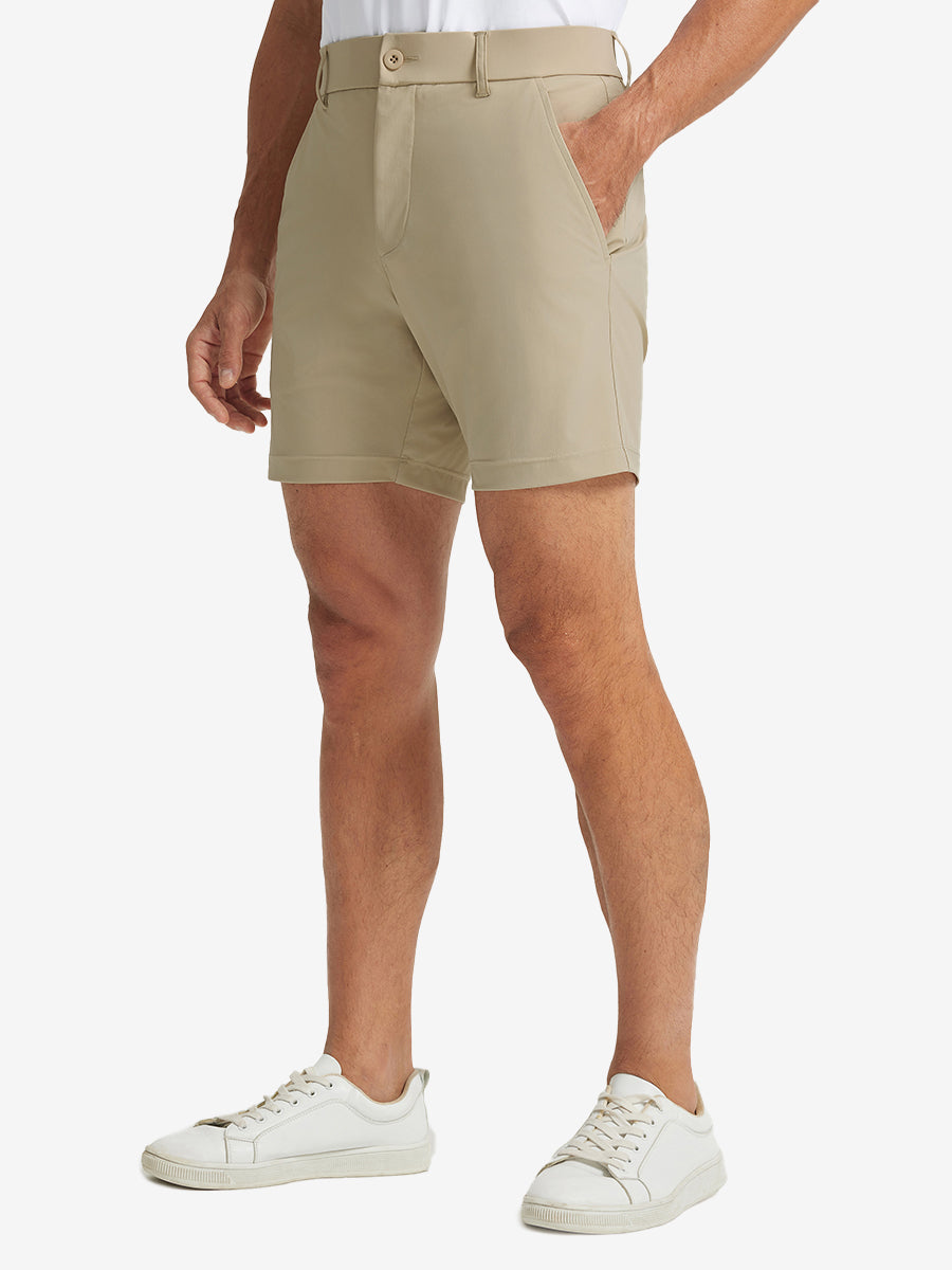 Men's Quick-Dry Casual Shorts with 4 Pockets – Moisture-Wicking 4-Way Stretch, Wrinkle-Resistant, 7 Inch Inseam