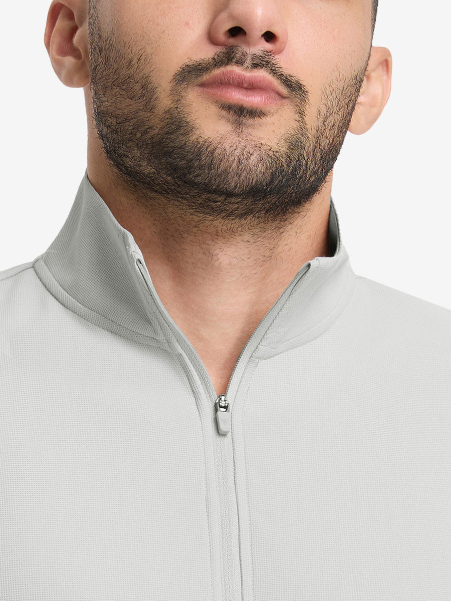 Men's Waffle Texture Quarter Zip Pullover – view 57