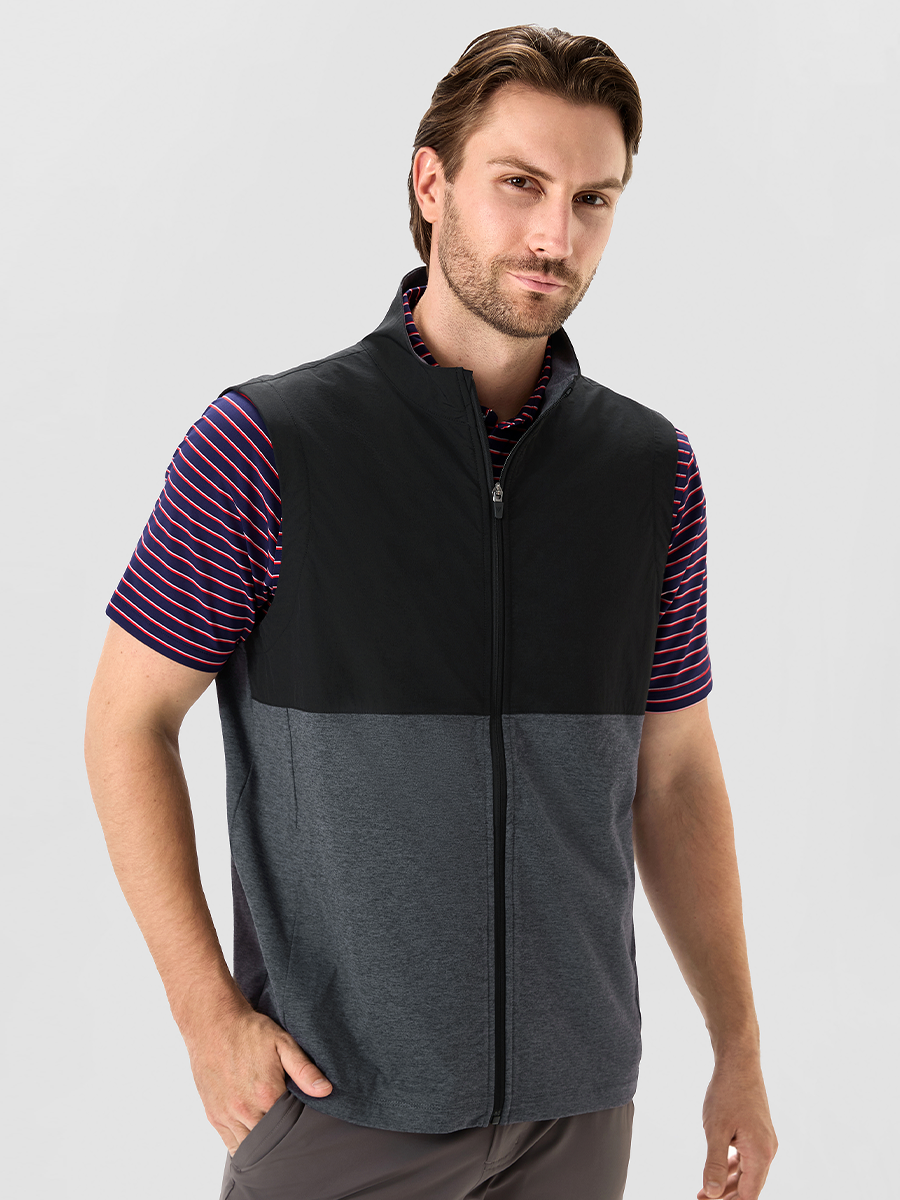 Men's Colour Block Full-Zip Golf Gilet – view 10