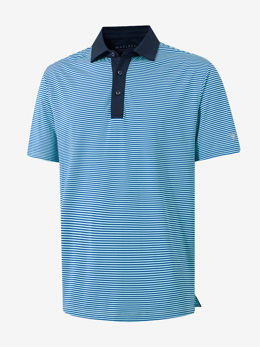Men's Two-Tone Striped Quick-Dry Polo Shirt – view 3