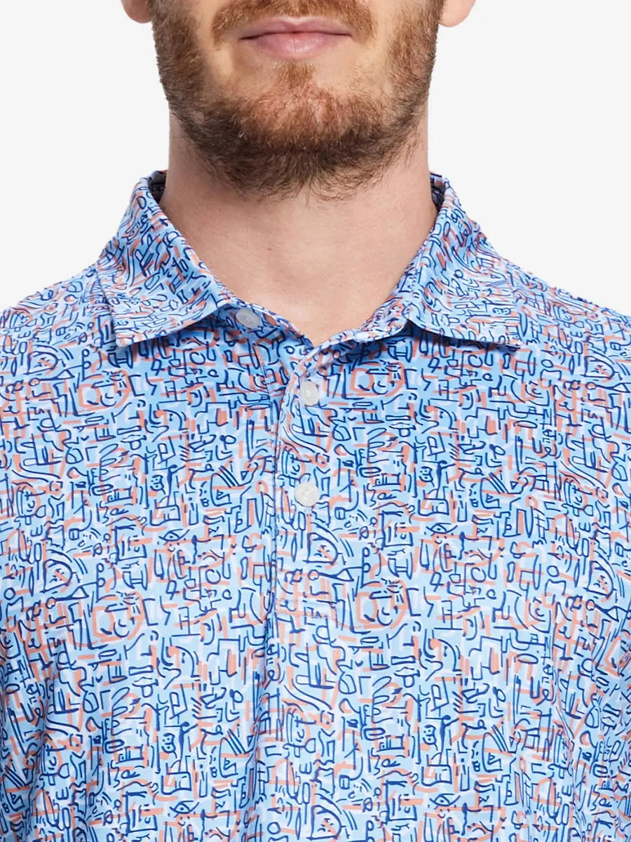 Men's Quick-Dry Printed Golf Polo Shirt – view 14