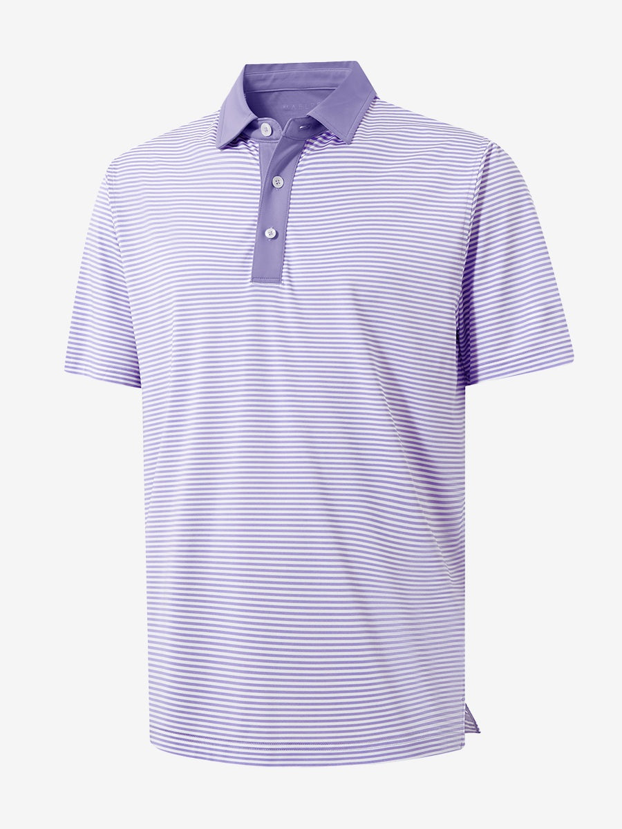 Men's Two-Tone Striped Quick-Dry Polo Shirt – view 59