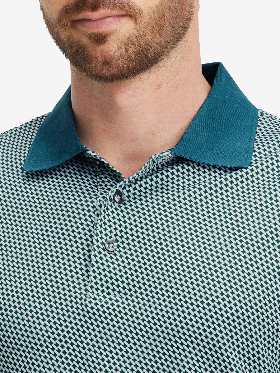 Men's Ribbed Collar Printed Golf Polo Shirt – view 90