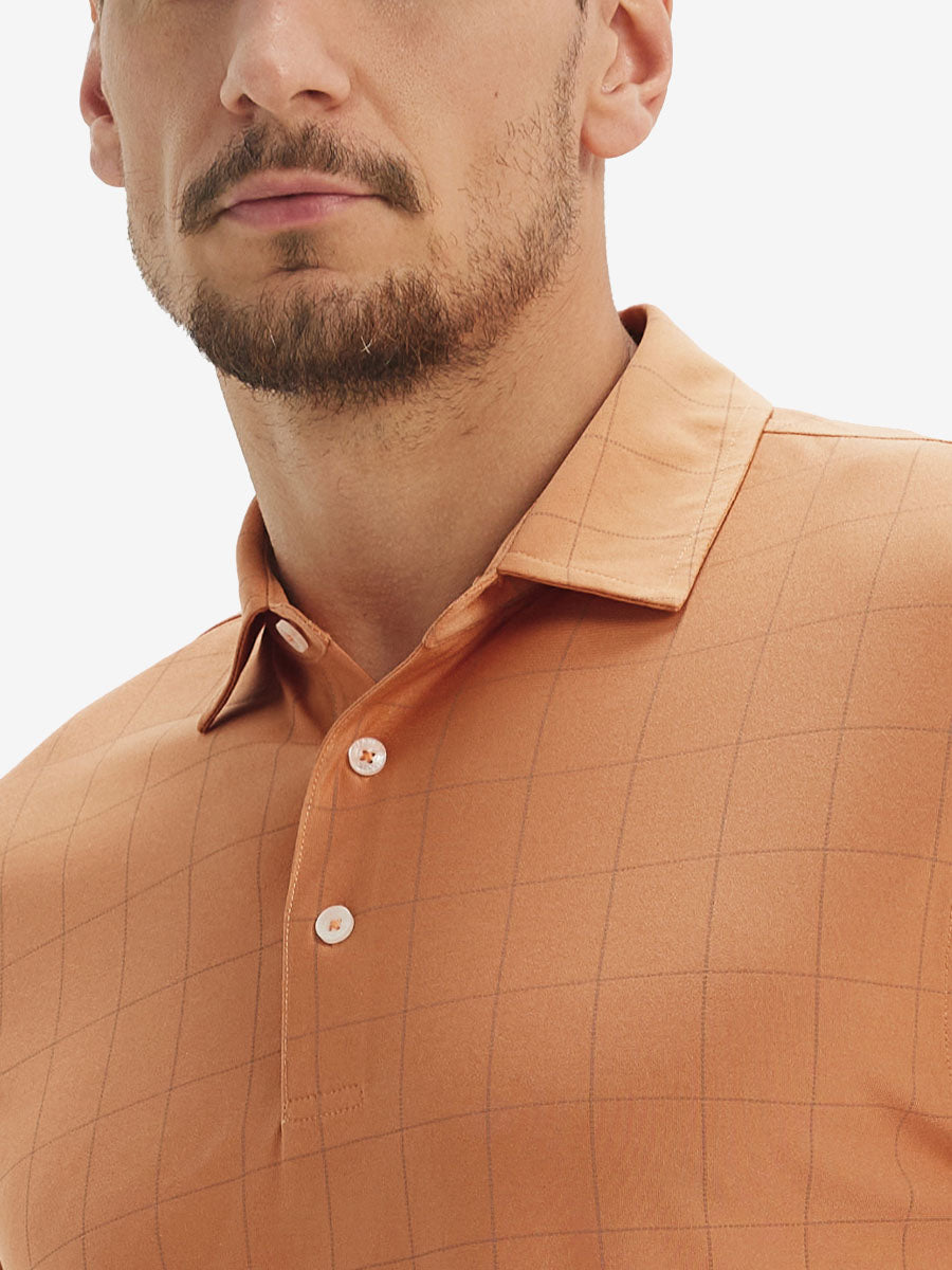 Men's Reflective Check Collar Golf Polo Shirt – view 2