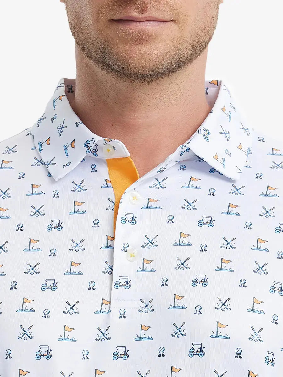 Men's Printed Golf Polo Shirt – view 1