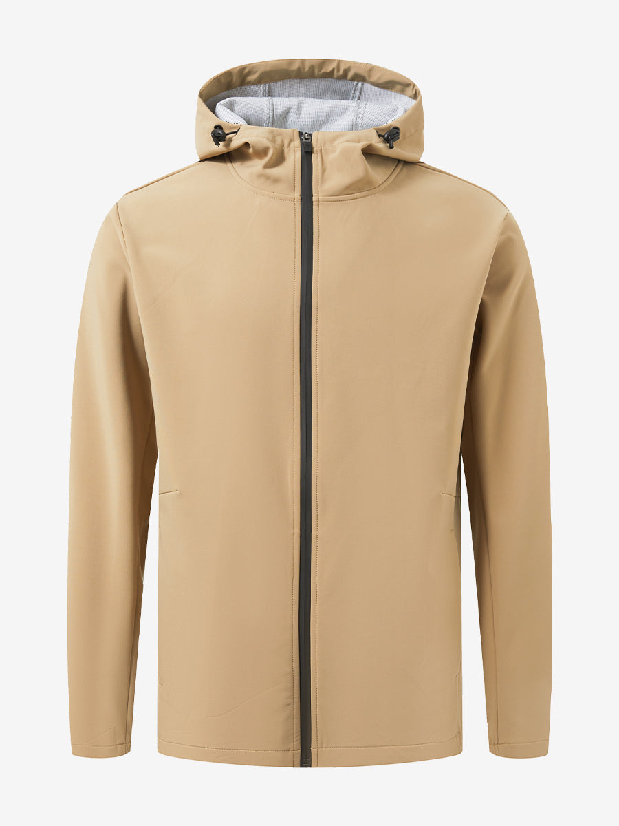 Men's Water-Resistant Softshell Winter Jacket with Hood – view 2