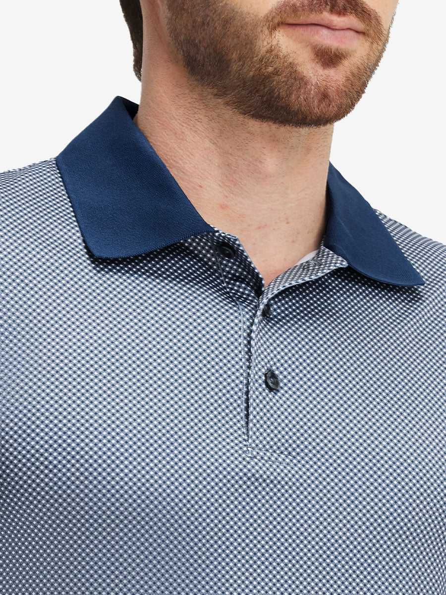 Men's Ribbed Collar Printed Golf Polo Shirt – view 42