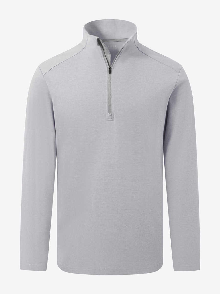 Men's Two-Tone Pique Cotton Blend Quarter Zip – view 31