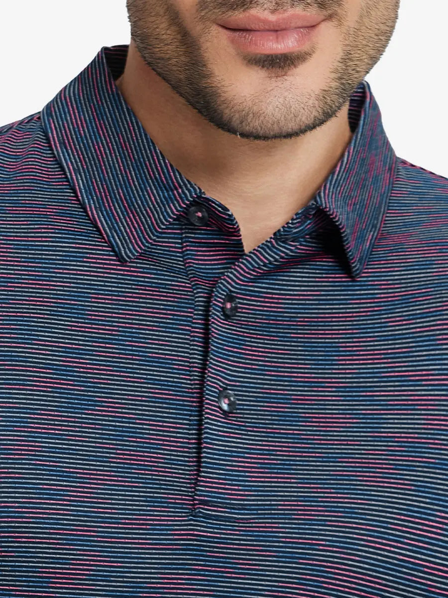 Men's Yarn-Dyed Striped Golf Polo Shirt – view 2