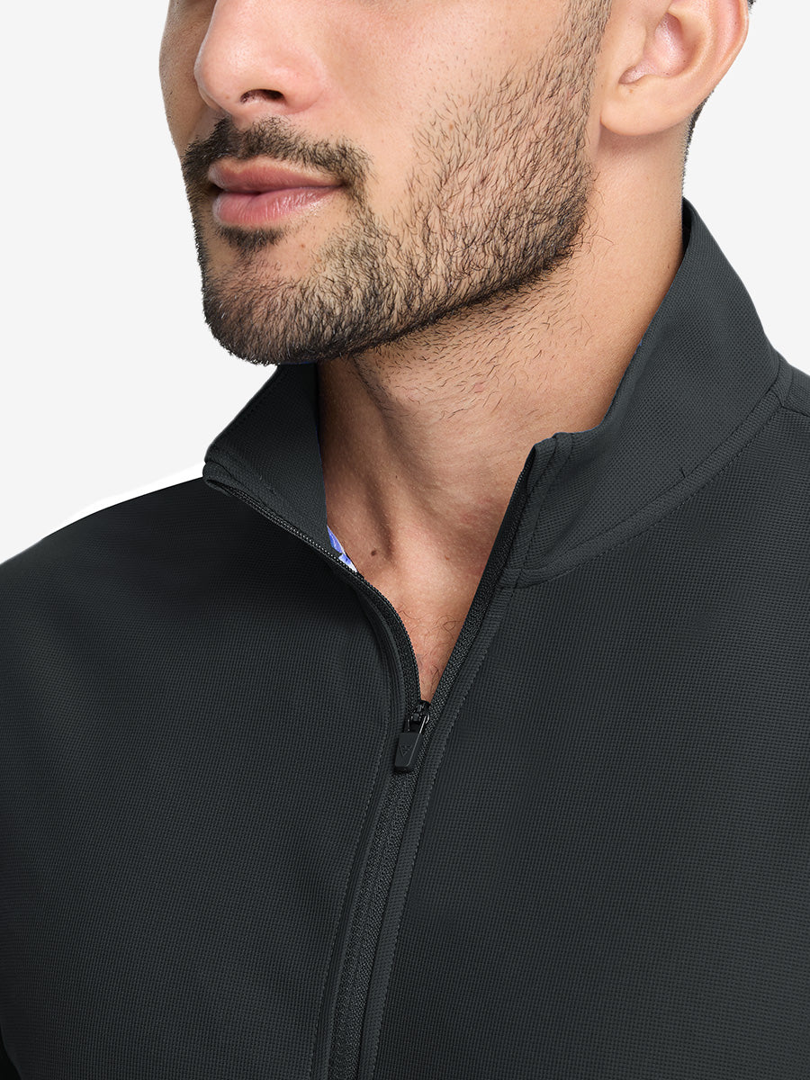 Men's Waffle Texture Quarter Zip Pullover – view 21
