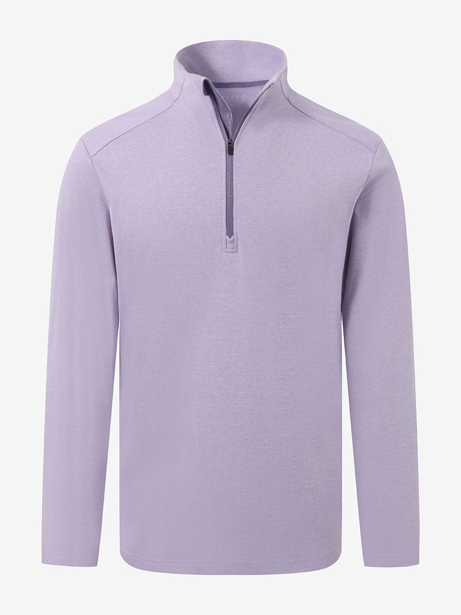 Men's Two-Tone Pique Cotton Blend Quarter Zip – view 52