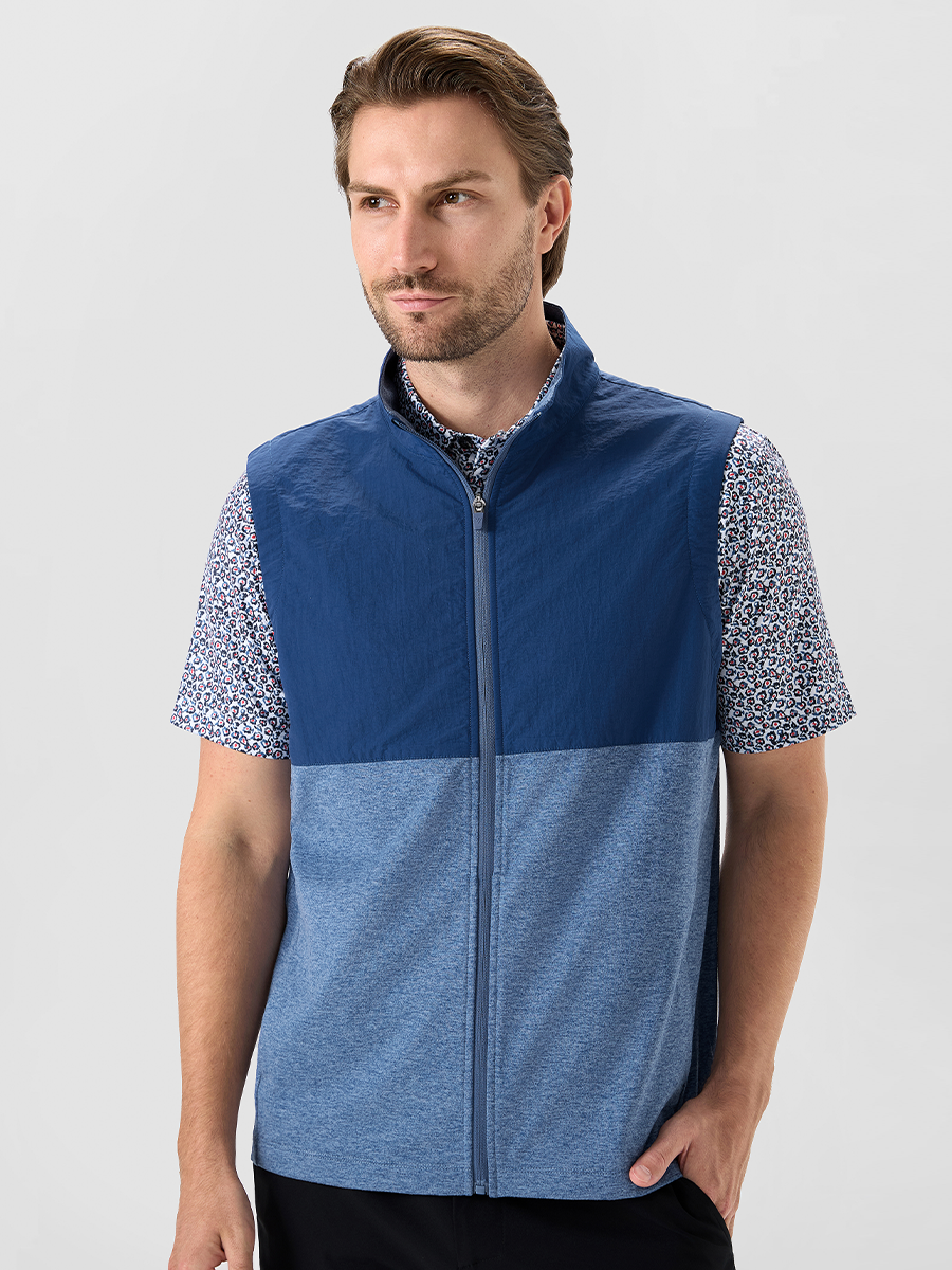 Men's Colour Block Full-Zip Golf Gilet – view 17