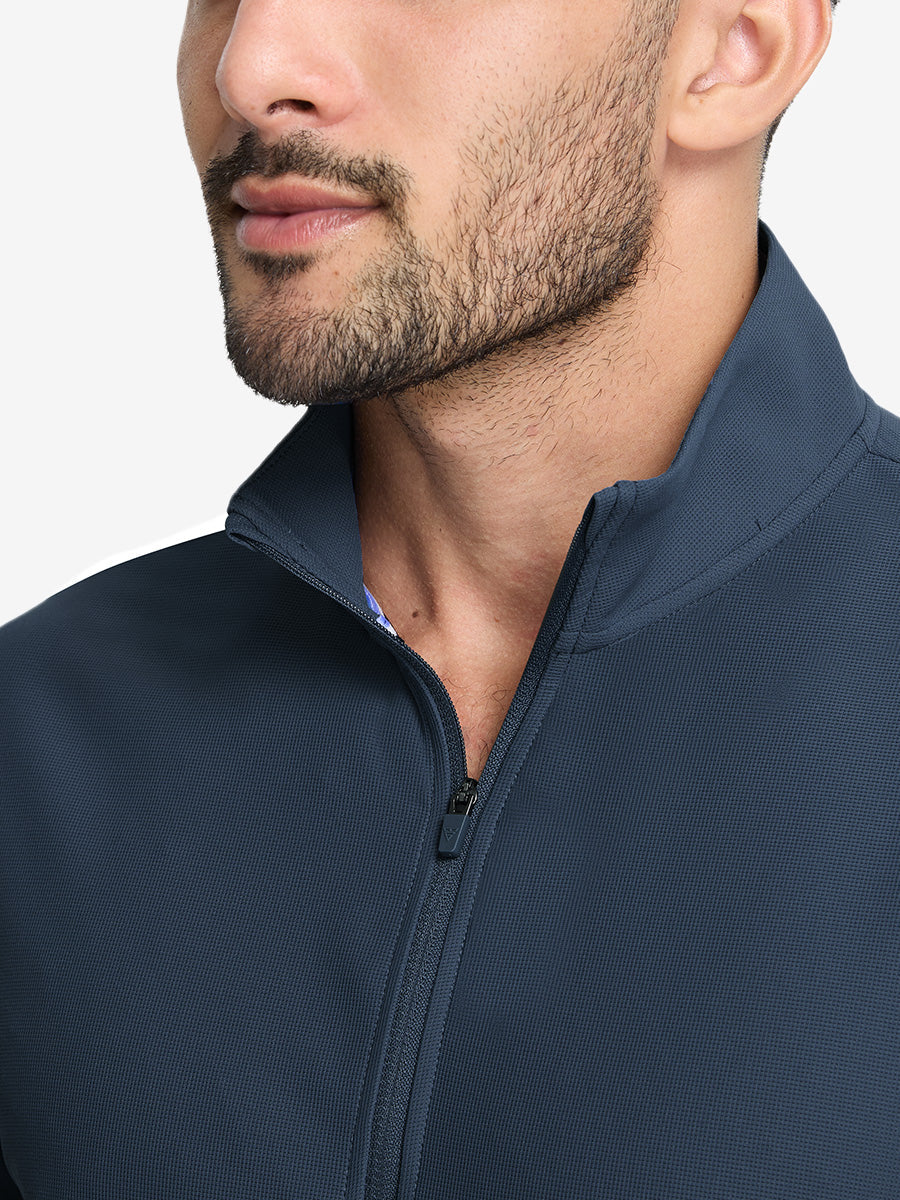 Men's Waffle Texture Quarter Zip Pullover – view 9