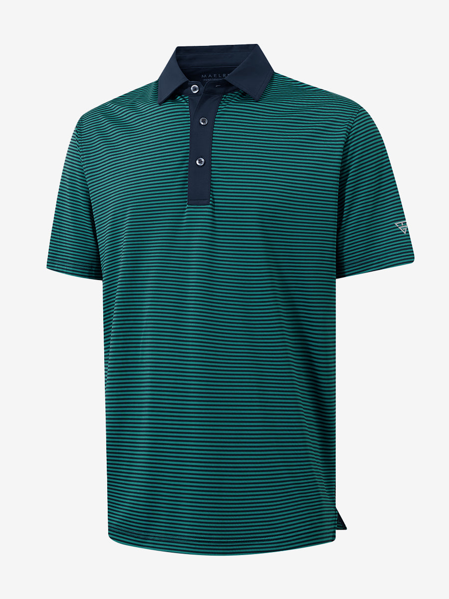 Men's Two-Tone Striped Quick-Dry Polo Shirt – view 75