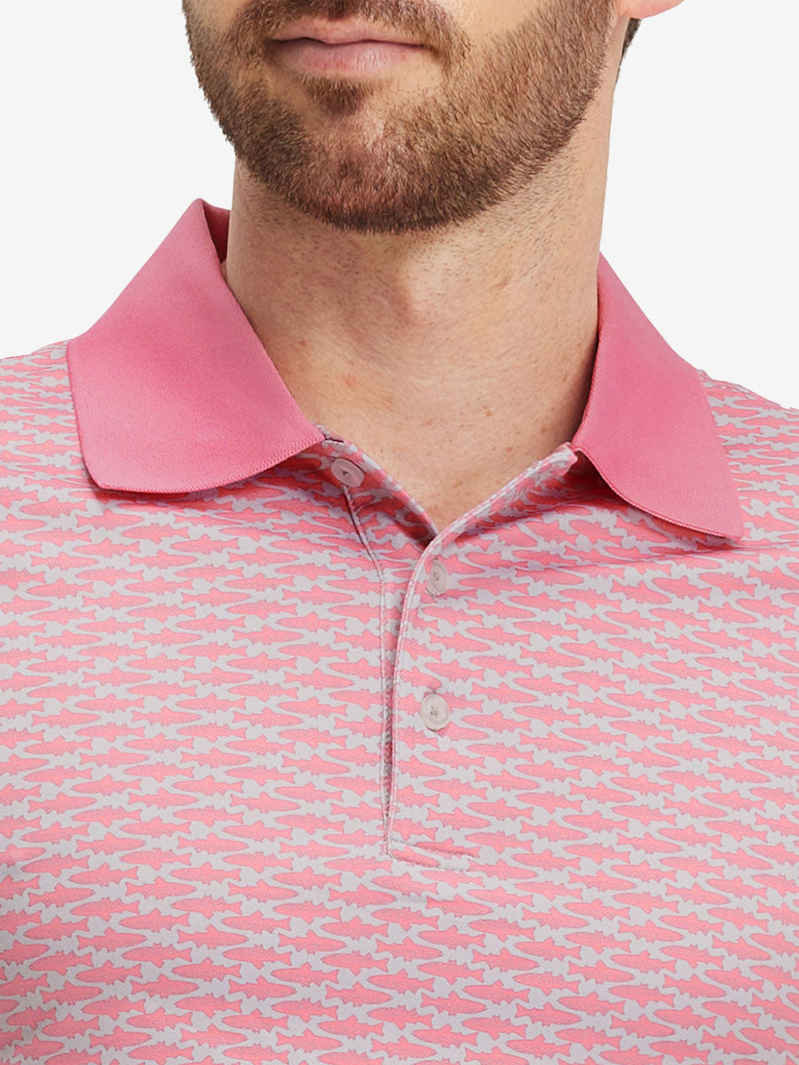 Men's Ribbed Collar Printed Golf Polo Shirt – view 10