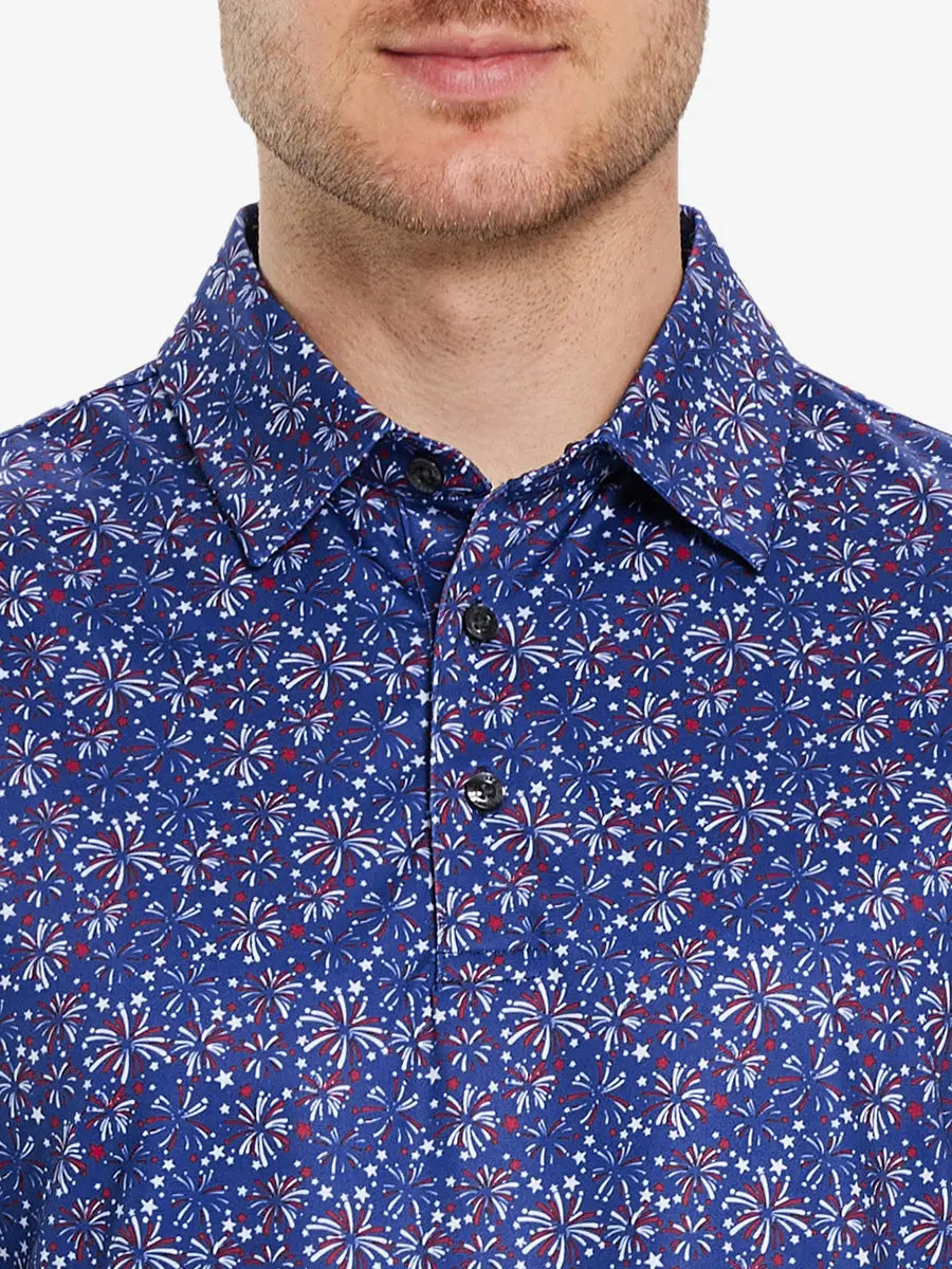 Men's Quick-Dry Printed Golf Polo Shirt – view 26