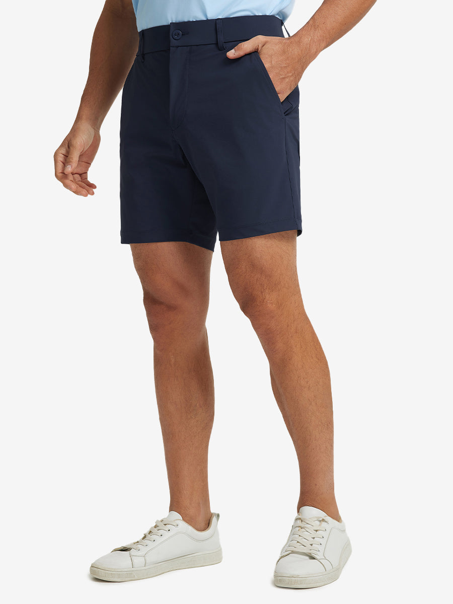 Men's Quick-Dry Casual Shorts with 4 Pockets – Moisture-Wicking 4-Way Stretch, Wrinkle-Resistant, 7 Inch Inseam