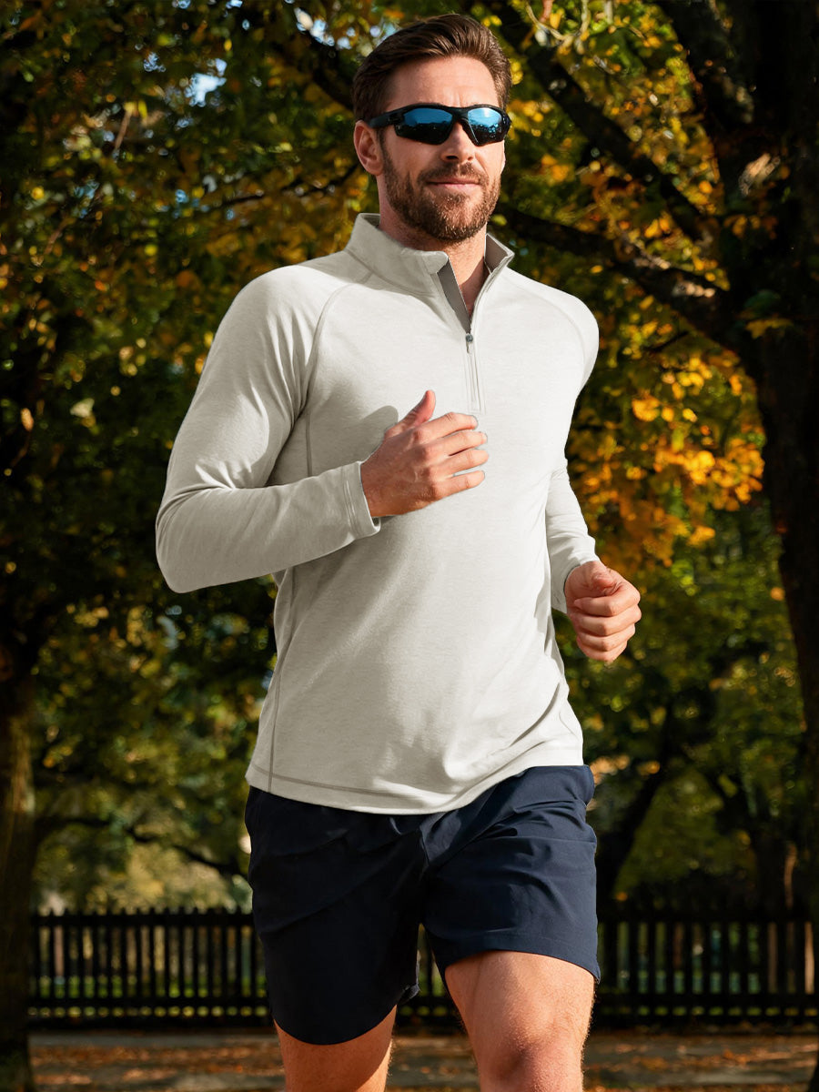 Men's Heather Athletic Quarter Zip Sweatshirt – view 43
