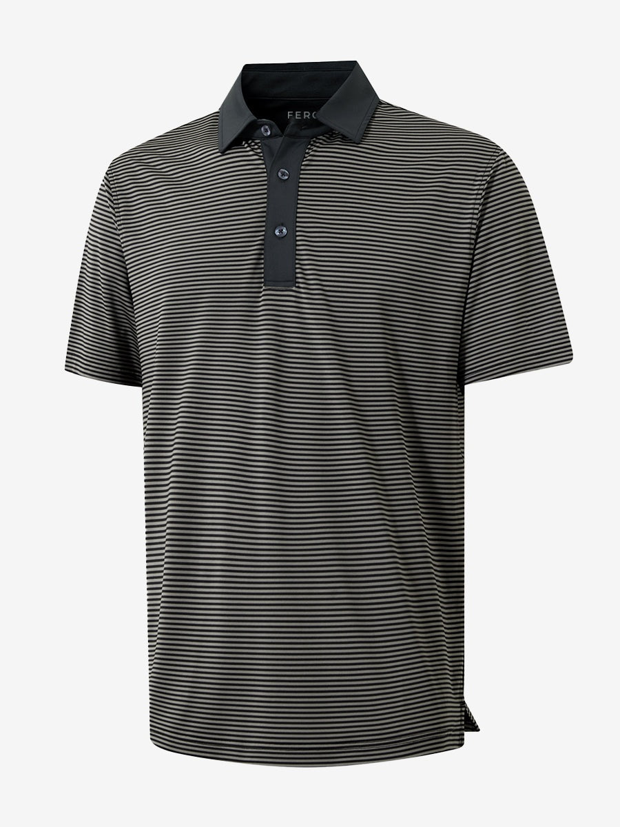 Men's Two-Tone Striped Quick-Dry Polo Shirt – view 11