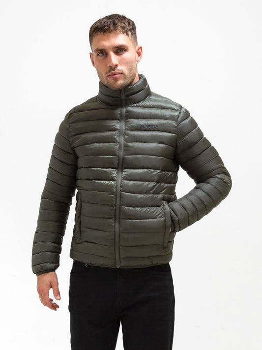 Lucas Lightweight Puffer Jacket - Dark Green by SATRI & CO. – product view 1