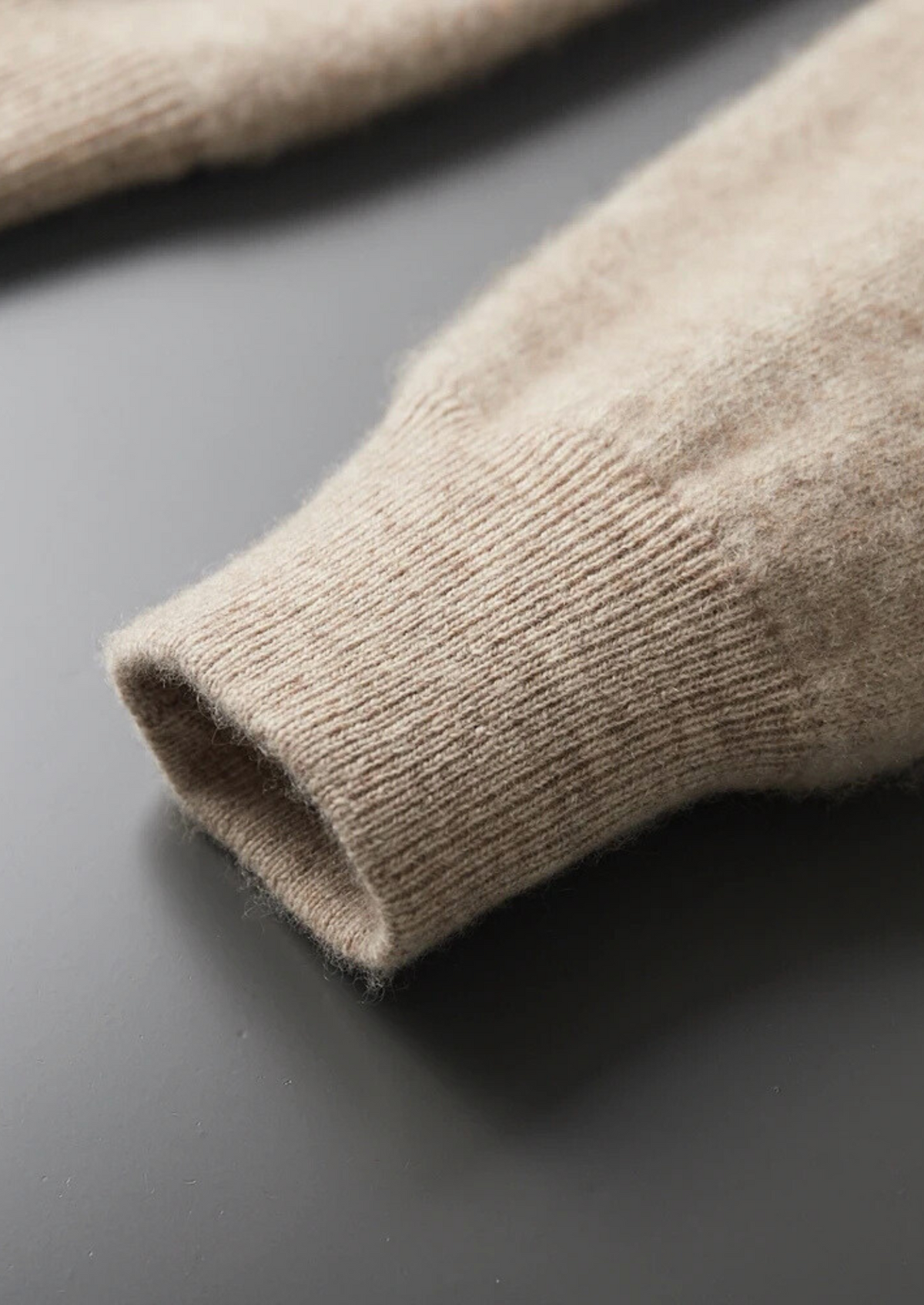 Men's Cashmere Zip Cardigan and Trousers Set in Beige – view 10
