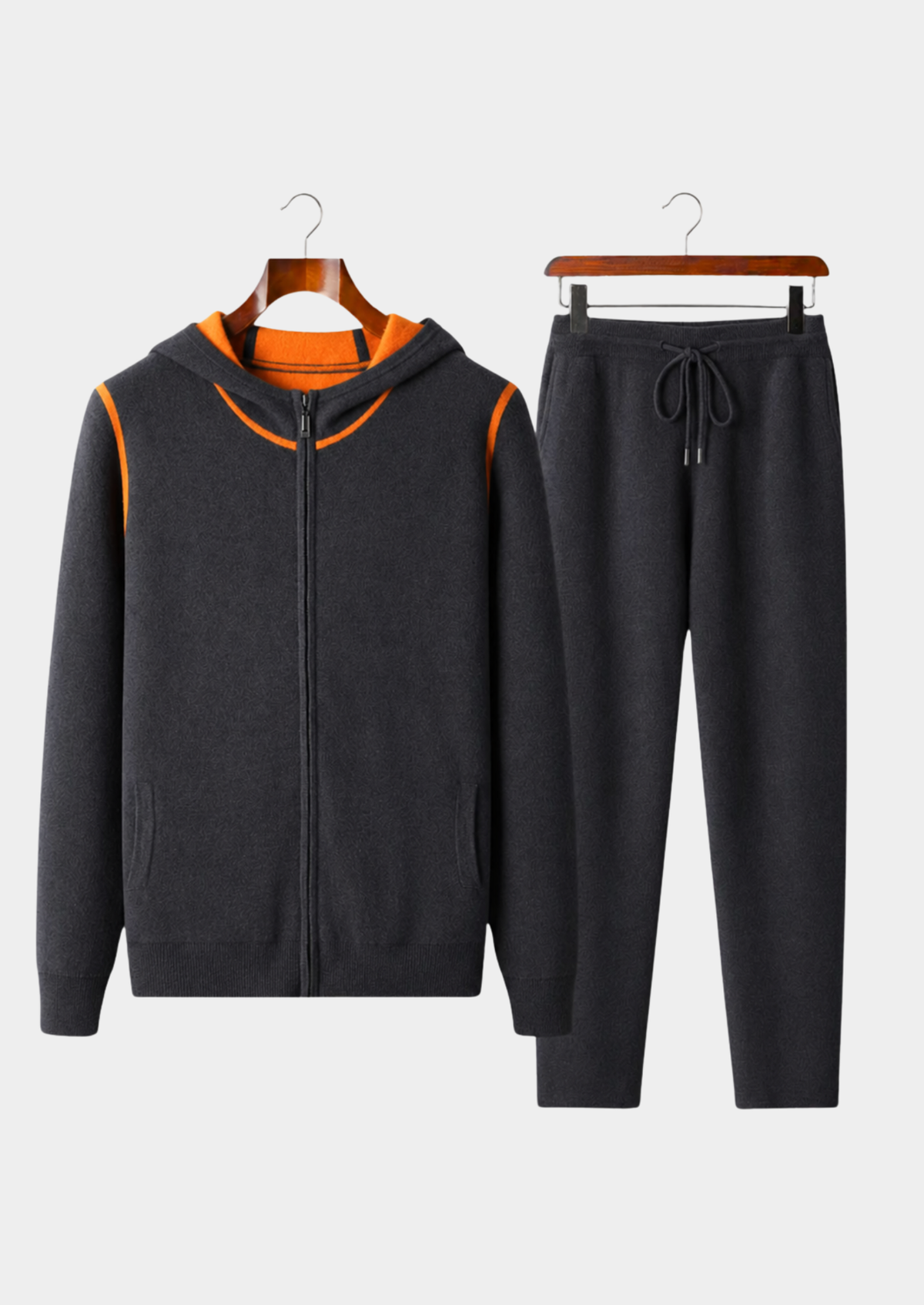 Milano Men's Warm Winter Lounge Leisure Set in Deep Grey – view 1