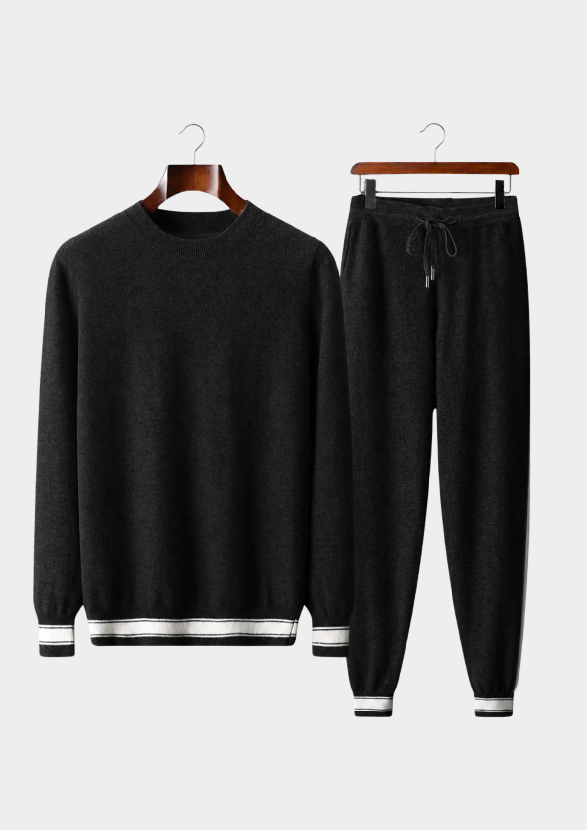 Vienna Men's Cashmere Leisure Set in Black – view 1