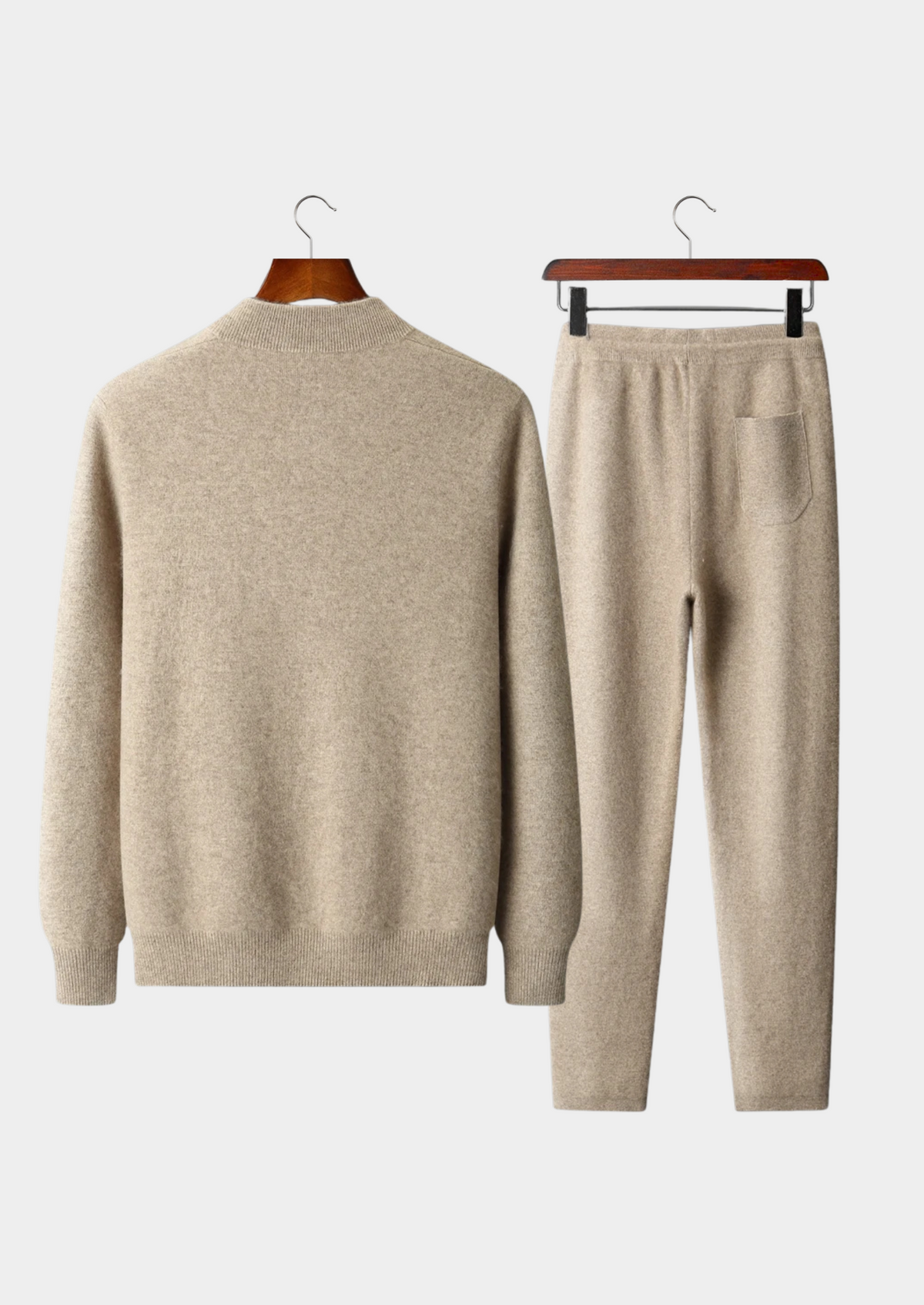 Denis Men's Cashmere Leisure Set in Sand – view 2