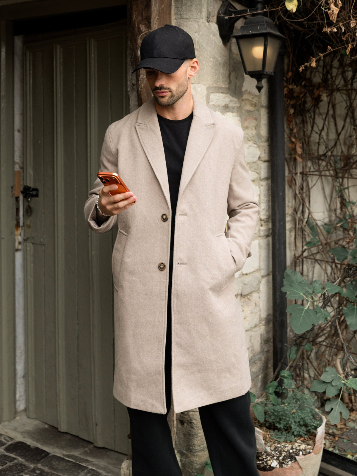 Knightsbridge Tailored Coat - Beige by SATRI & CO. – product view 4