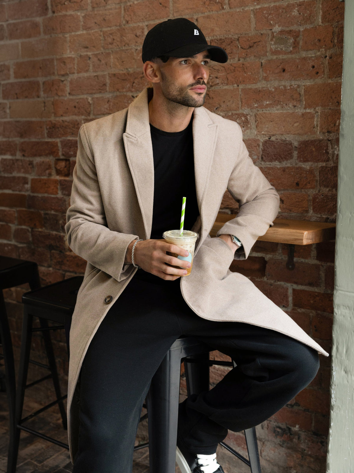 Knightsbridge Tailored Coat - Beige by SATRI & CO. – product view 6
