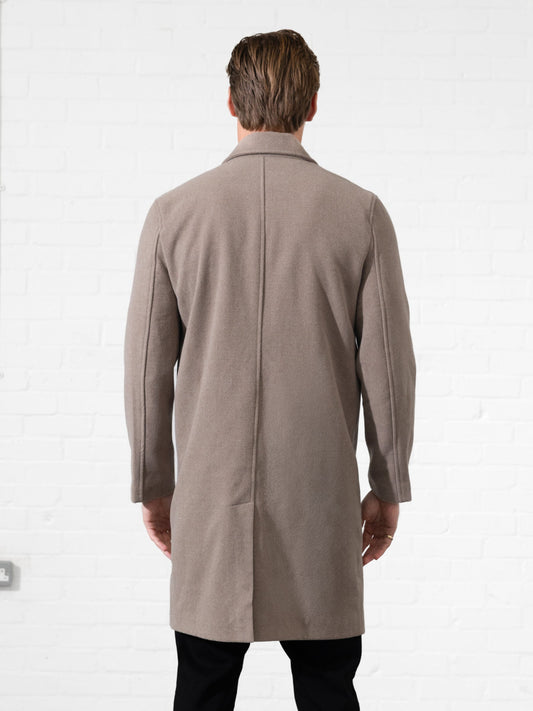 Knightsbridge Tailored Coat - Soft Brown by SATRI & CO. – product view 2