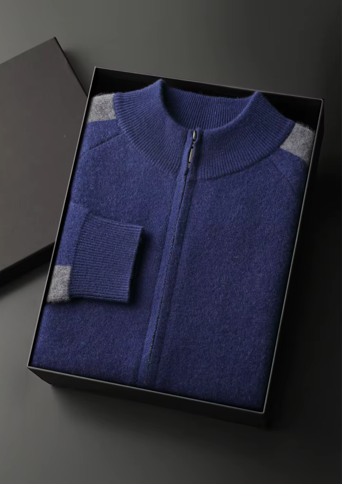 Torino Men's Cashmere Leisure Set in Navy Blue – view 7