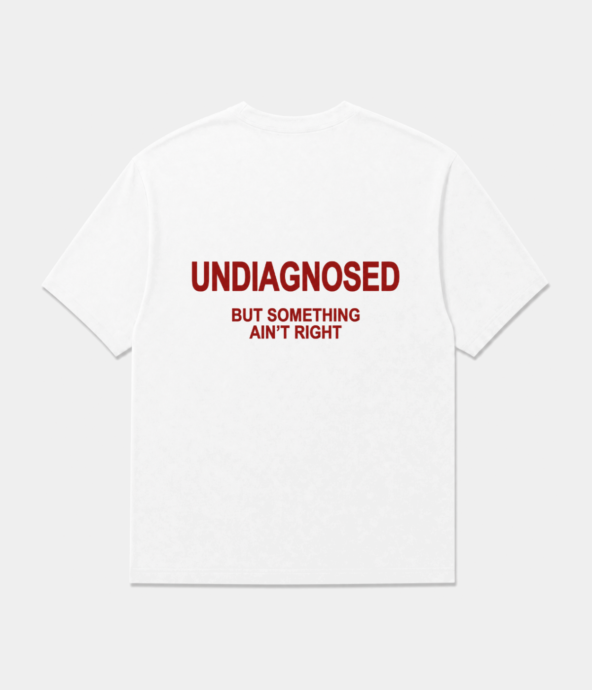 Undiagnosed Men's Organic Cotton Slogan T-Shirt – Bold Back Graphic, 155 g Fabric, Standard Fit