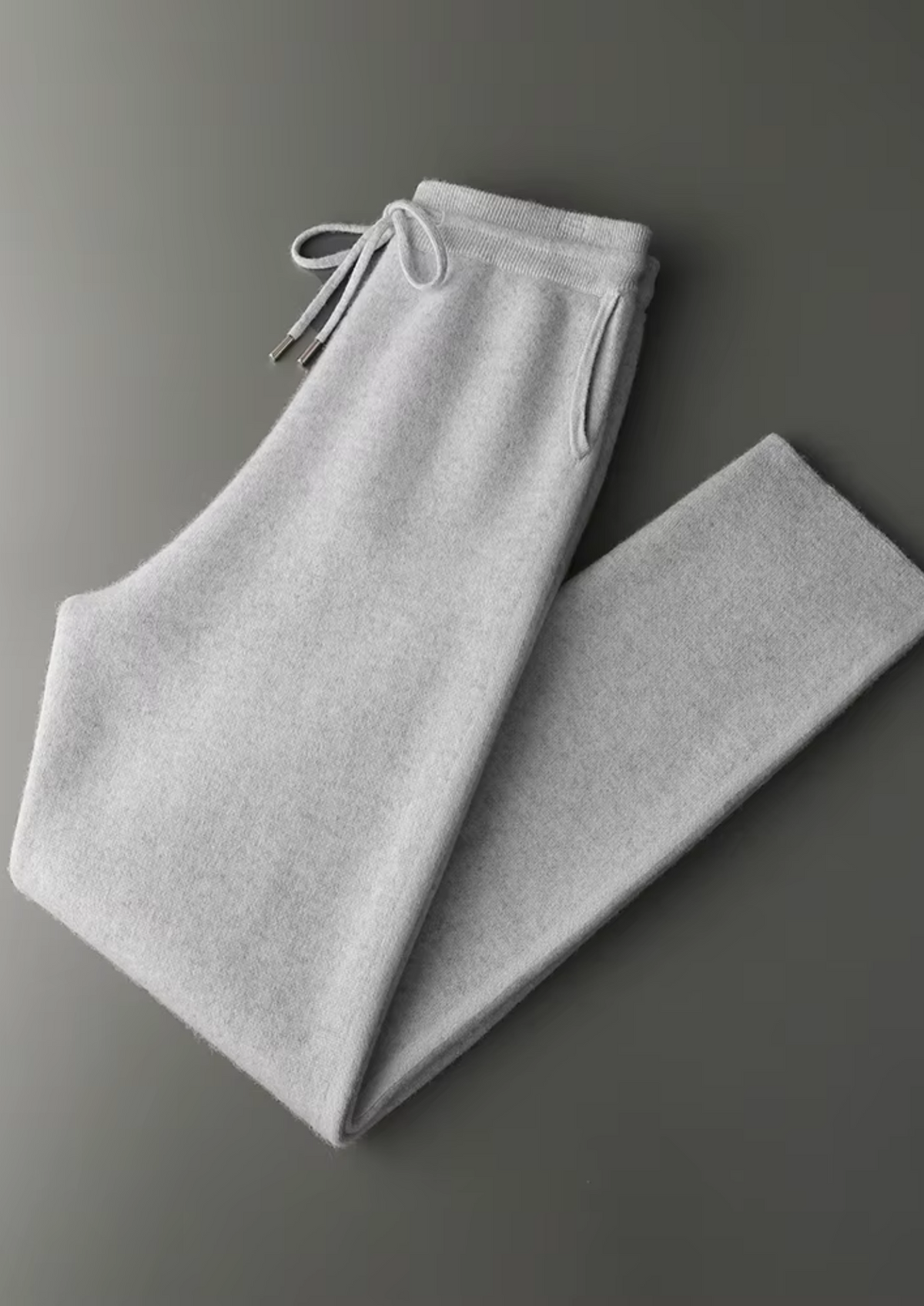 Milano Men's Cashmere Leisure Set in Light Grey – view 3