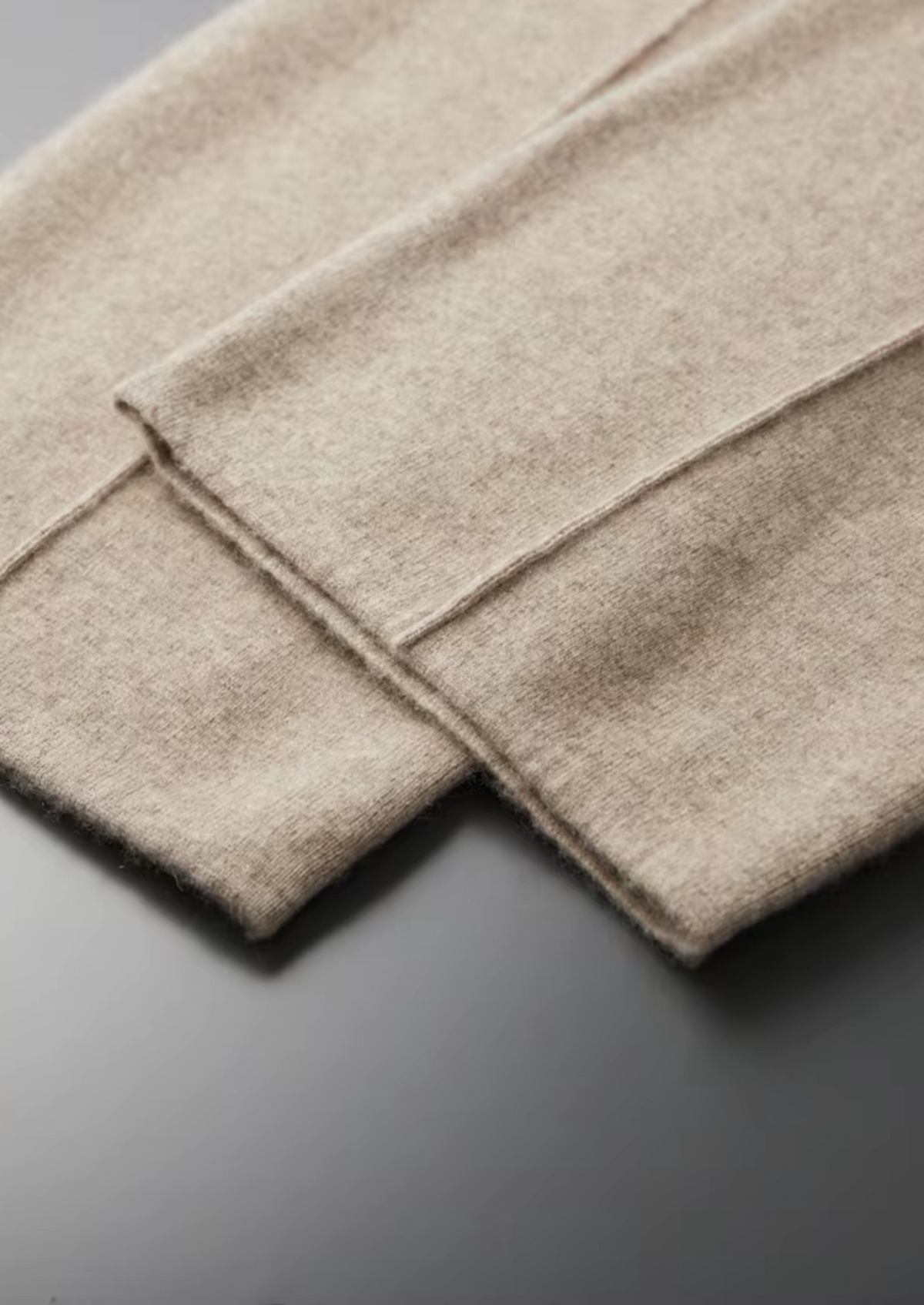 Men's Cashmere Zip Cardigan and Trousers Set in Beige – view 8