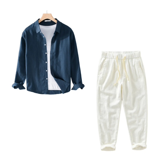 Conrado Linen Shirt & Trousers Set by SATRI & CO. – product view 2