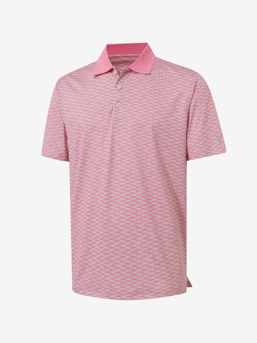 Men's Ribbed Collar Printed Golf Polo Shirt – view 11